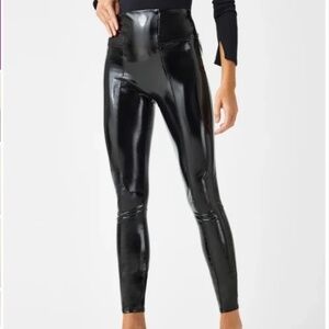 SPANXshape™ Faux Leather Patent Leggings-New with Tags